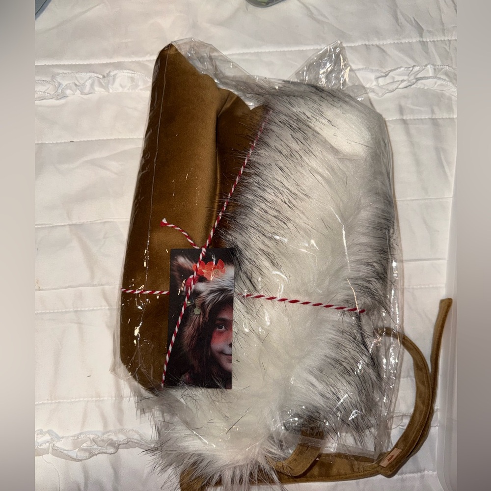 NWT Native Fable Elven Bonnet Sienna Faux Fur Velvet 18-24 mo